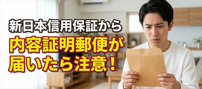 新日本信用保証から内容証明郵便が届いたら注意！